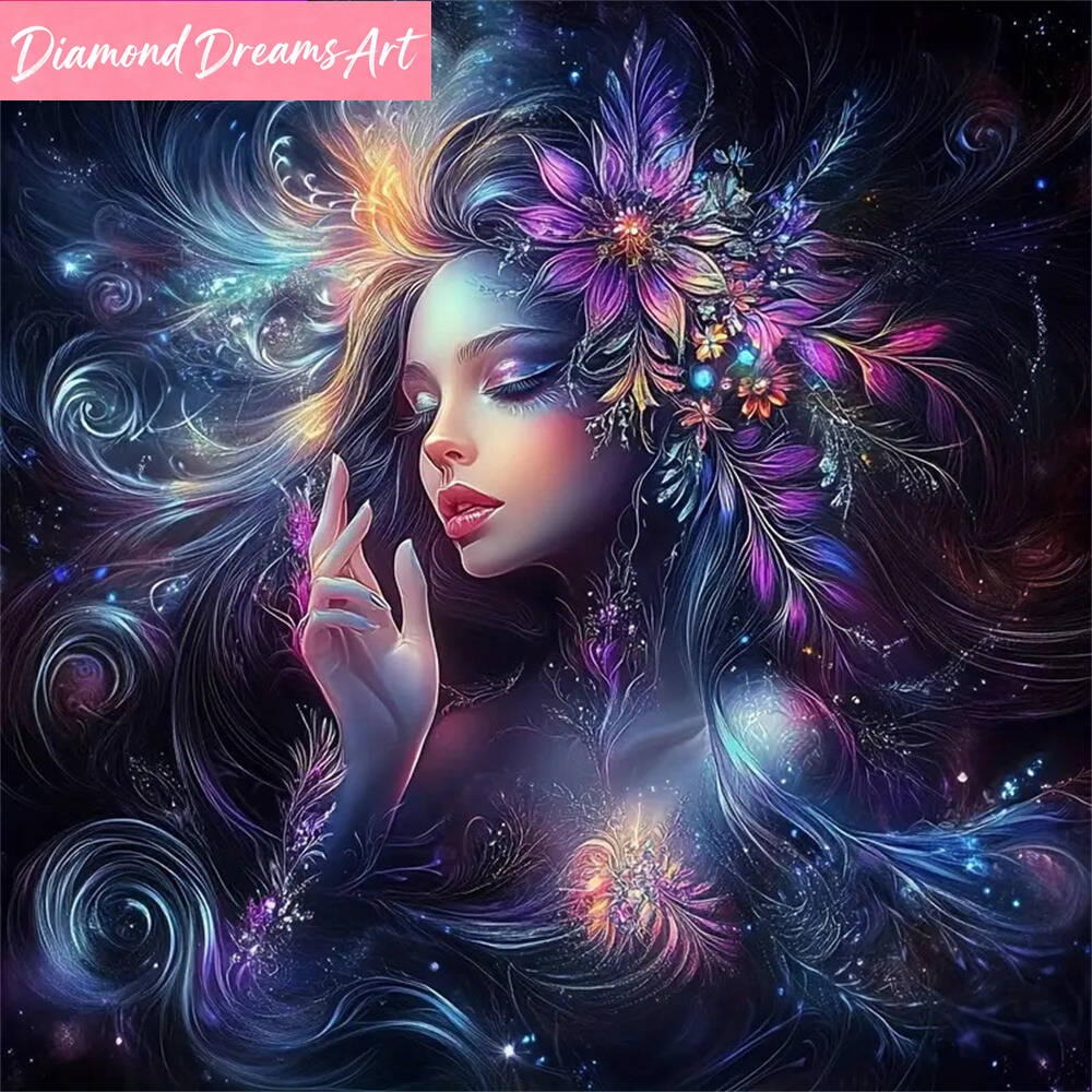 Embroidery Free Pattern - Kit Pittura Diamante Fai-da-Te, Ritratto di