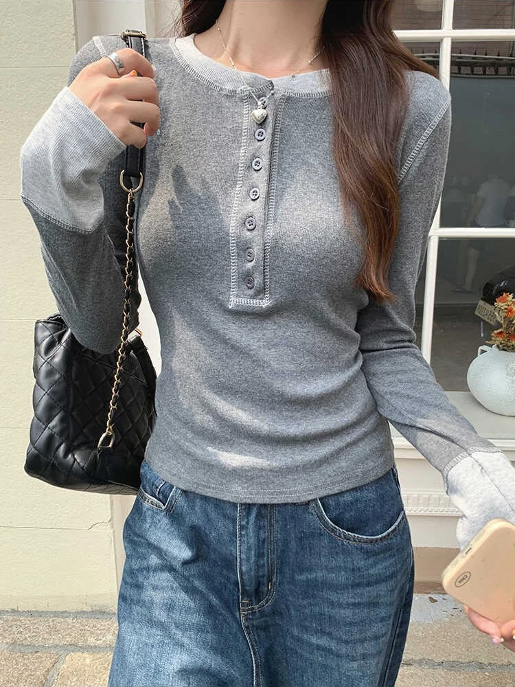 Embroidery A - T-Shirt Patchwork Y2K 2025, Top Grunge