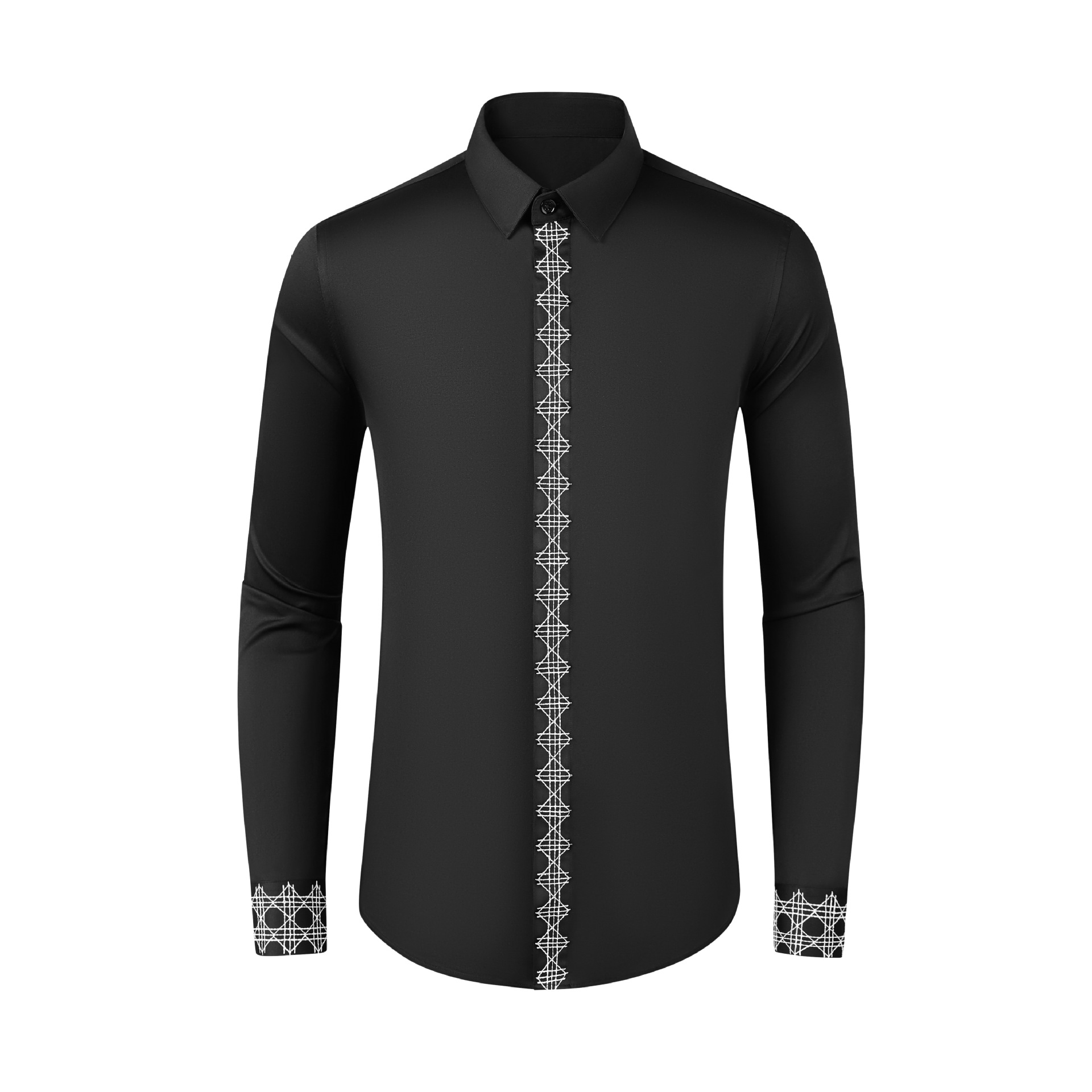 Embroidery On Black Shirt - Autunno e inverno nuovo prodotto: Top