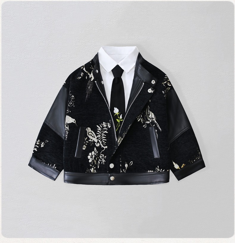 Embroidery Class - Gentleman Kids Ricamo Giacca da motociclista