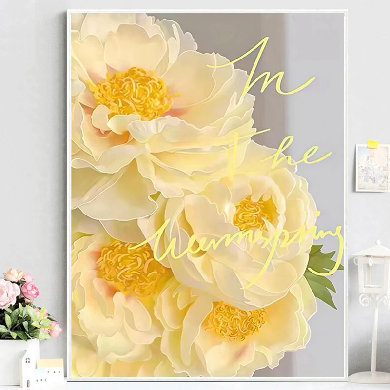 Embroidery Yellow Flower - Fiori gialli Pittura diamante 5D Diamante