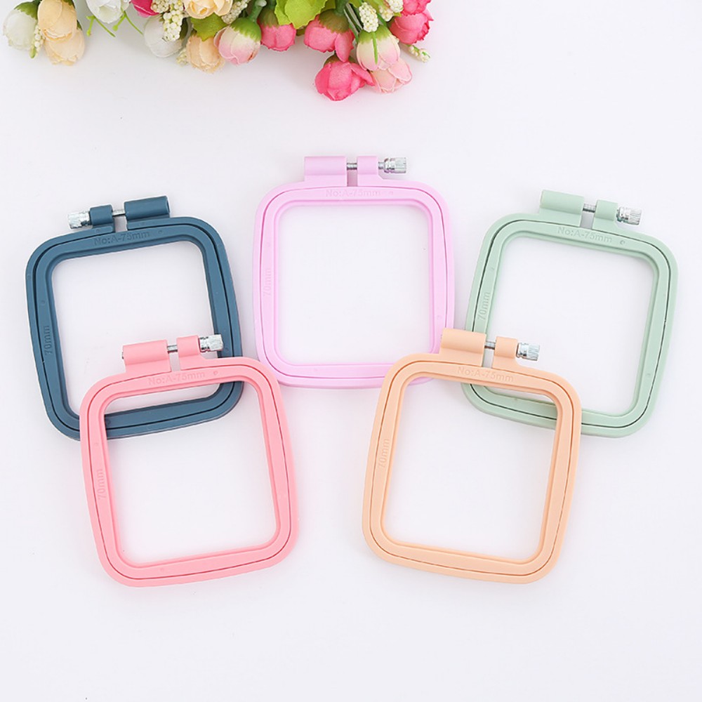 Embroidery Hoop Square - Cerchi da ricamo in plastica ovali/quadrati