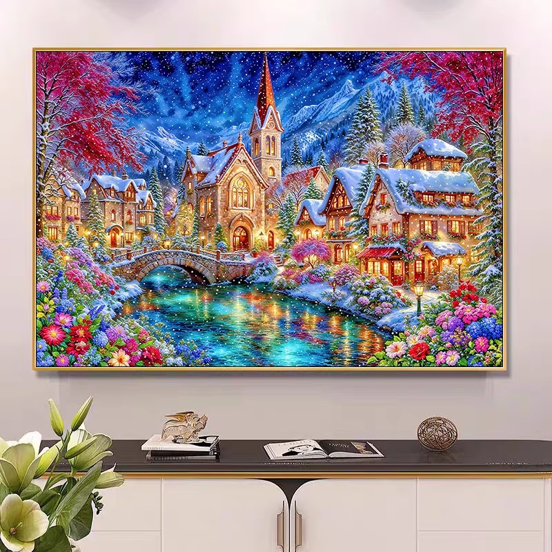 Embroidery Tas - Kit Ricamo Invernale per Chiesa 9ct