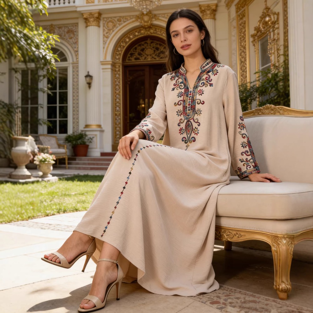 Abaya musulmano per le donne A - Embroidery Arabic recensione e prezzo
