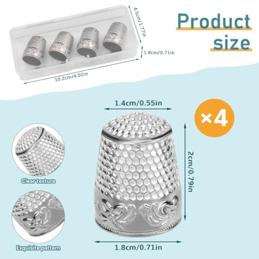 ZMAAGG Set di 4 Ditali in Meta - Embroidery And Quilting recensione e prezzo
