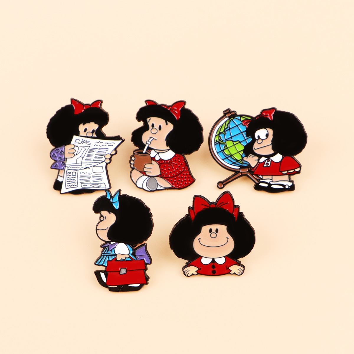 Set di 5 spille smaltate a tem - Embroidery Illustration recensione e prezzo