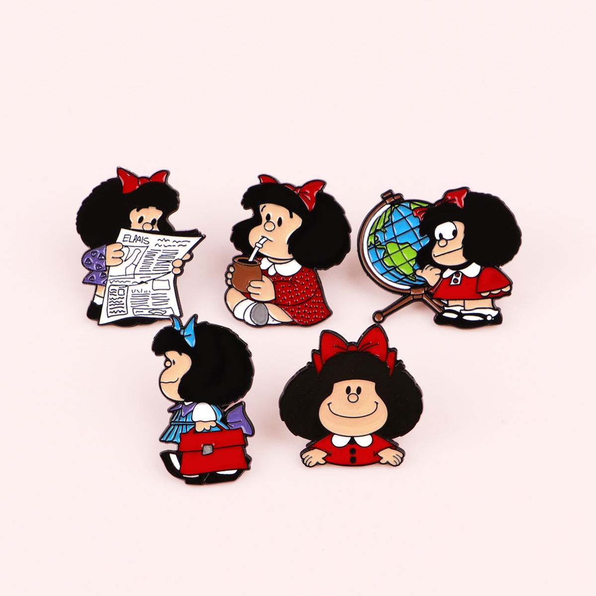Set di 5 spille smaltate a tem - Embroidery Illustration recensione e prezzo