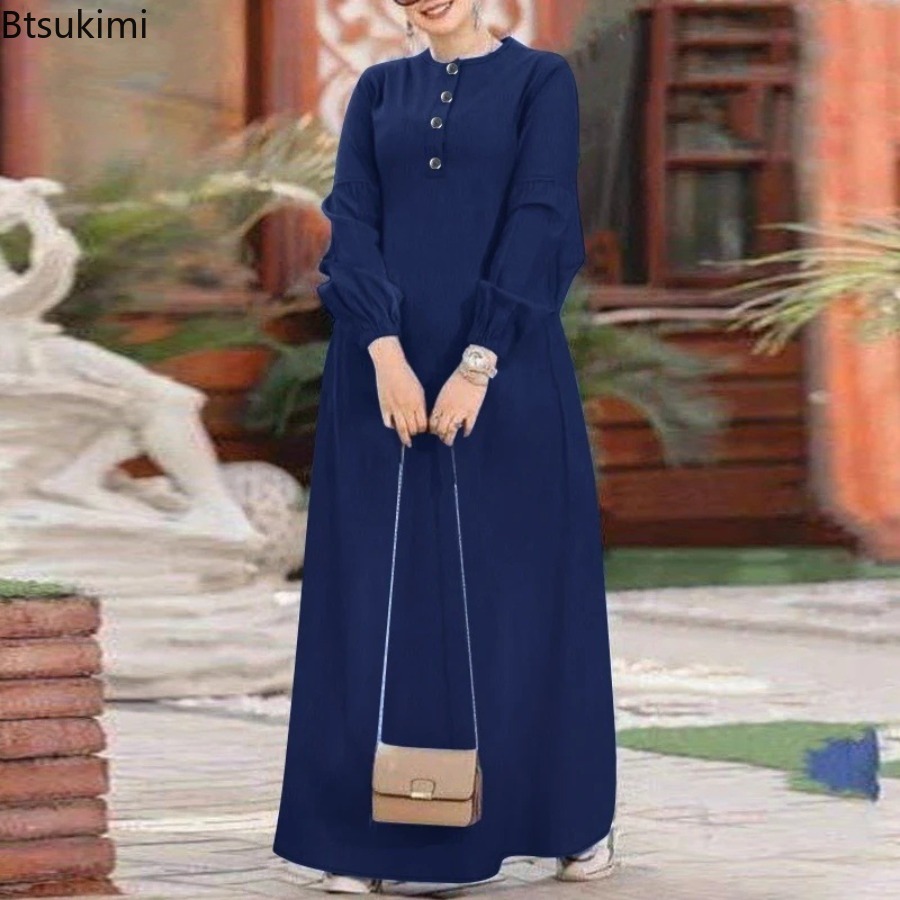 Abito Lungo Elegante in Denim  - Embroidery Arabic recensione e prezzo