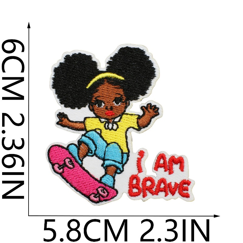 Cute Black Girl Baby Independe - Embroidery On Black Shirt recensione e prezzo