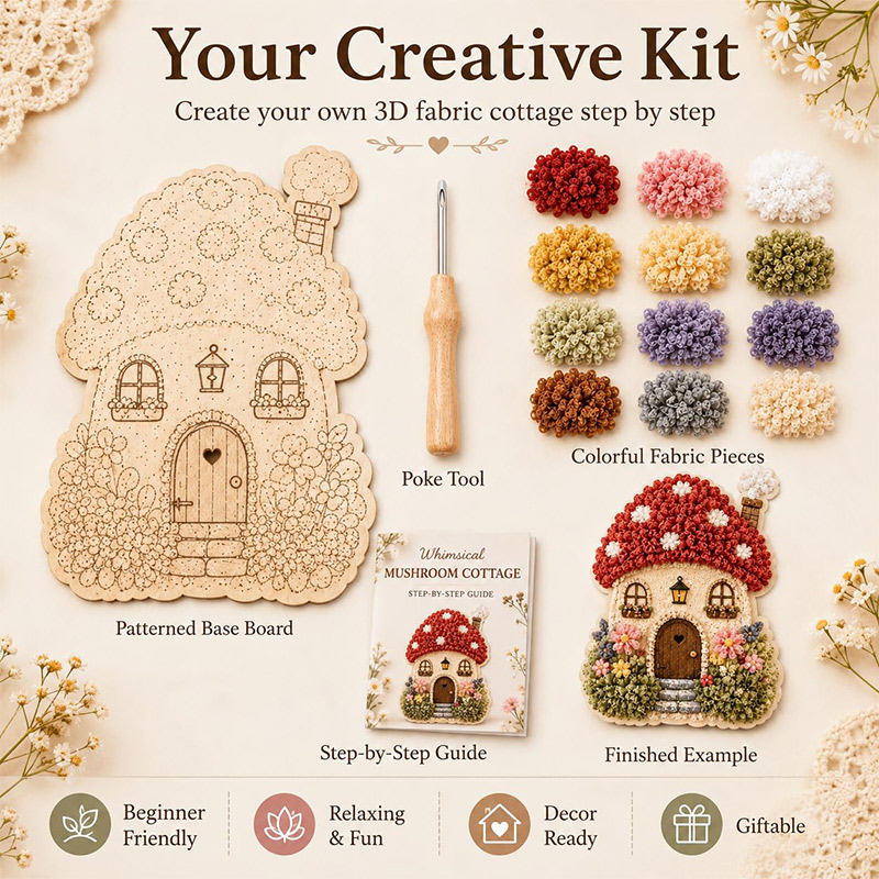 Kit Fai-da-Te Casa dei Funghi  - Embroidery A recensione e prezzo