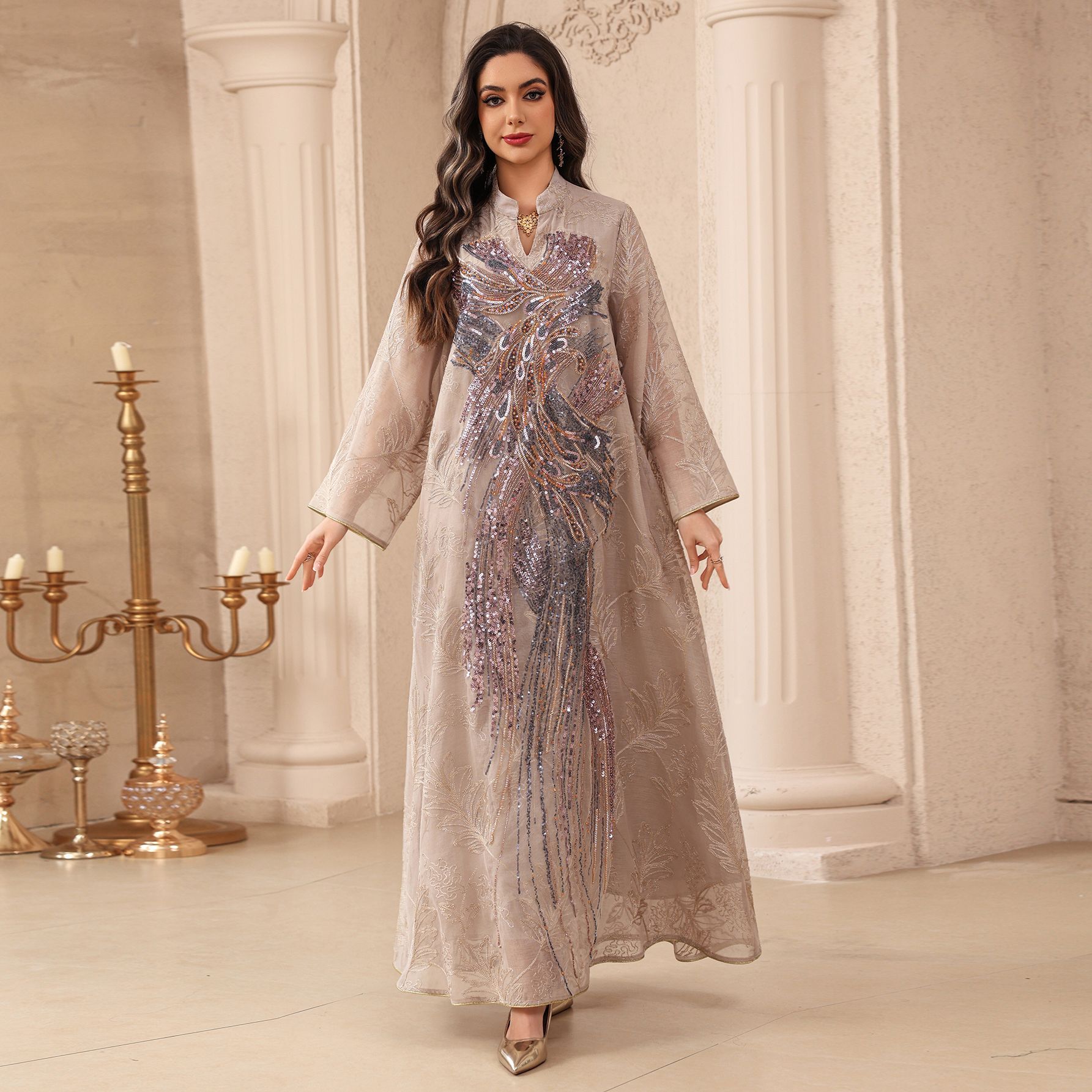 Abito Musulmano Abaya per Donn - Embroidery Arabic recensione e prezzo