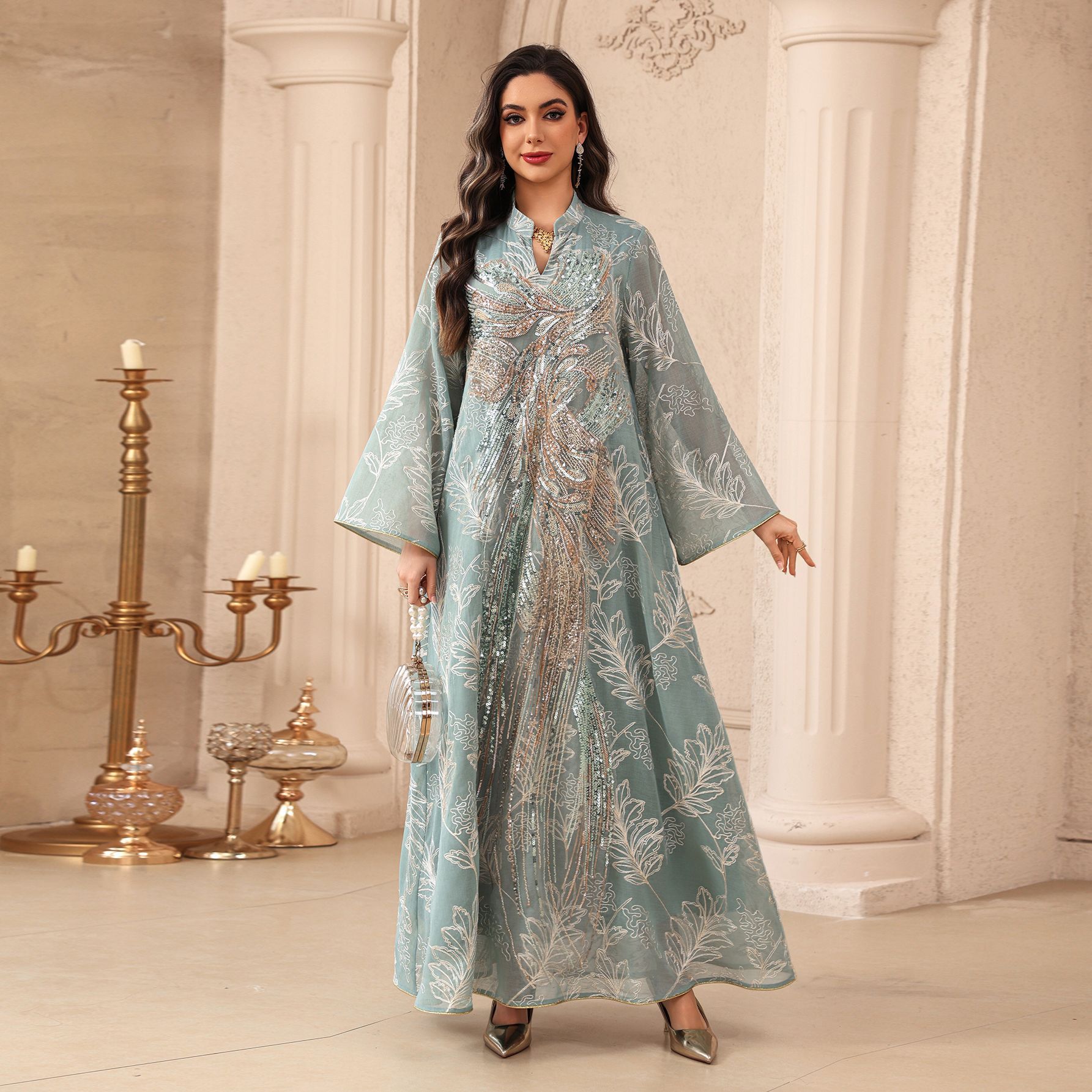 Abito Musulmano Abaya per Donn - Embroidery Arabic recensione e prezzo
