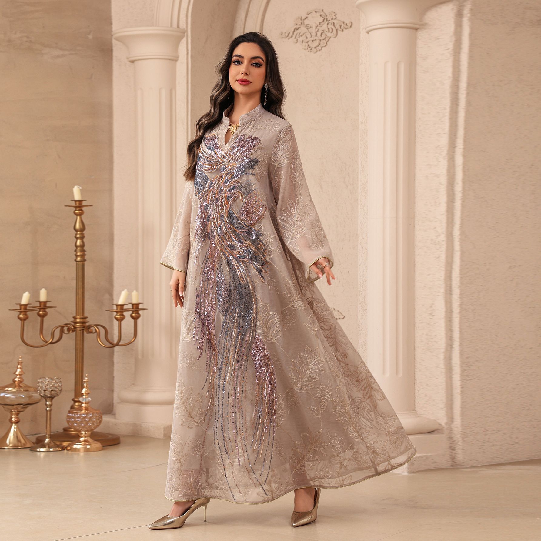 Abito Musulmano Abaya per Donn - Embroidery Arabic recensione e prezzo
