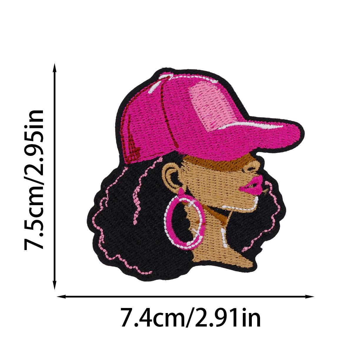 Cartoon Fashion Black Girl Wom - Embroidery On Black Shirt recensione e prezzo